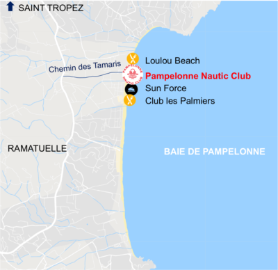 pampelonne nautic club carte plan